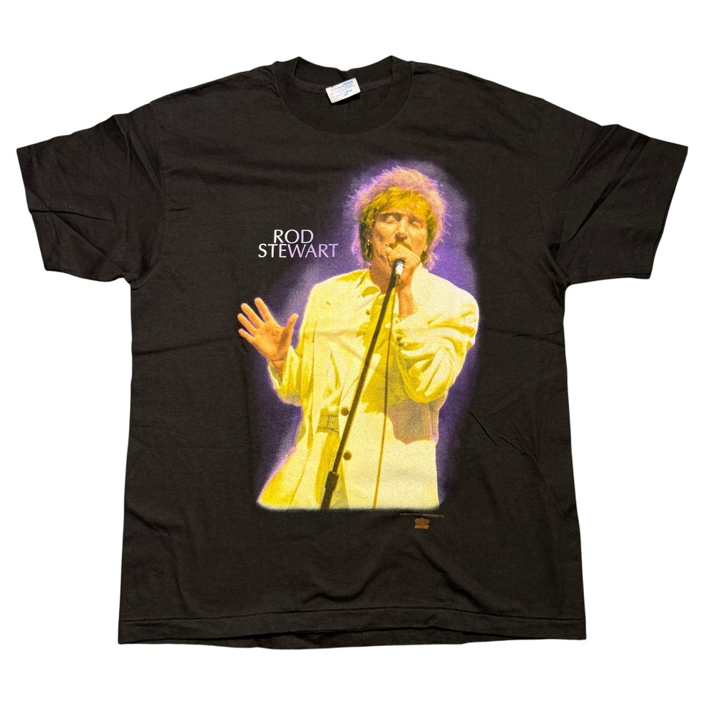 Vintage 1993 Rod Stewart A Night to Remember Tour Shirt Hanes XL Single Stitch